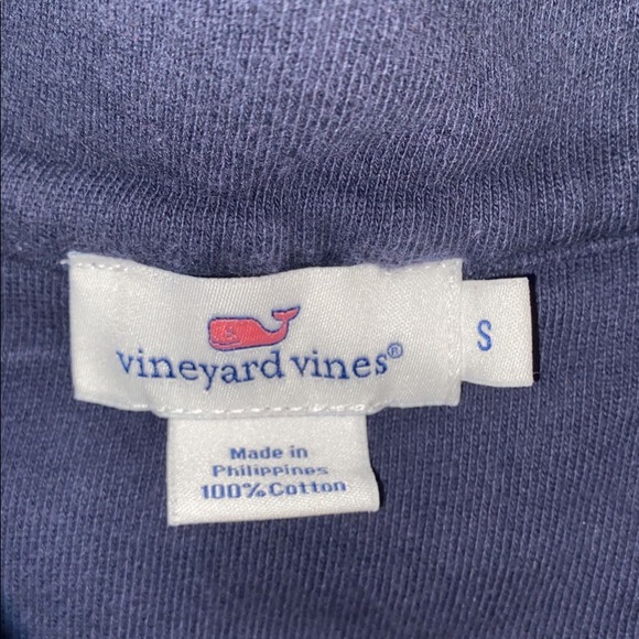 Vineyard Vines Quarter Zip Pullover Navy Sweatshirt Sz S - Picture 7 of 8